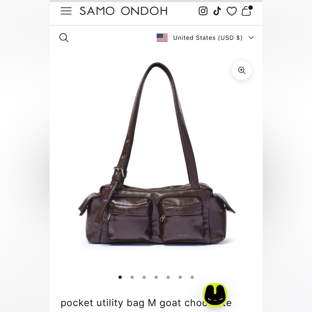 Samo Ondoh Pocket Utility bag M Goat Chocolate